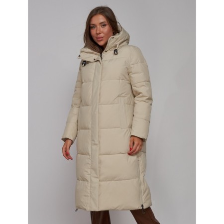 Coat insulated winter female, size 48, beige color-9