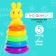 Pyramid "Bunny", 5 rings, color mix