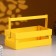 Wooden Kashpo 24.5 × 13.5 × 9 cm "Two Light", two -string, yellow Dam beautifully