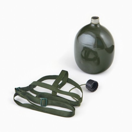 Army hiking “Adventure” 2 l for water, on straps, metal, green-3