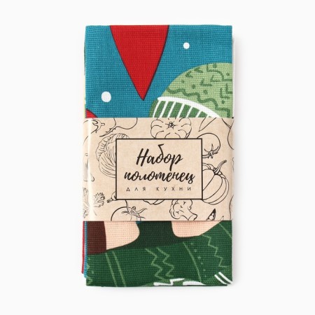 Kitchen set of towels Merry Catmas 35x60 cm-2pcs, 100% cotton, 160 g/m2 707-7