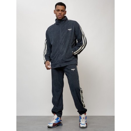 Male tracksuit, size 52, dark gray color-9