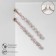 Hanging earrings with rhinestones “path” of circles, white color in gold, 7.5 cm