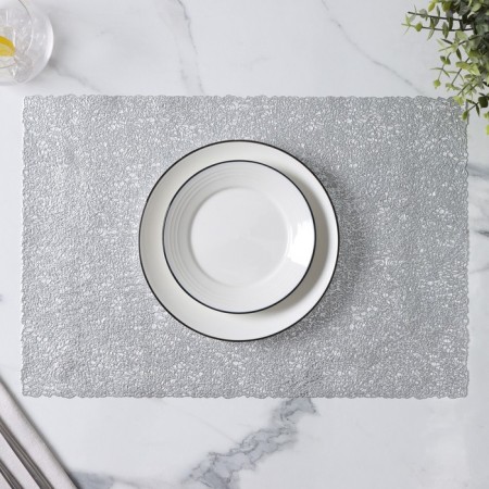 Serving napkins on the table “straw”, 30 × 45 cm, 4 pcs, silver-1