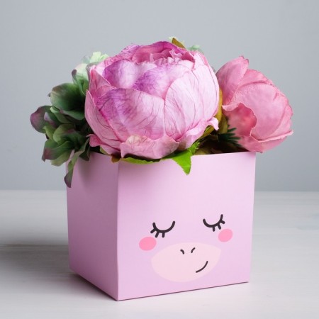 Box for flowers with the topper "Miracle", 11 x 12 x 10 cm-2