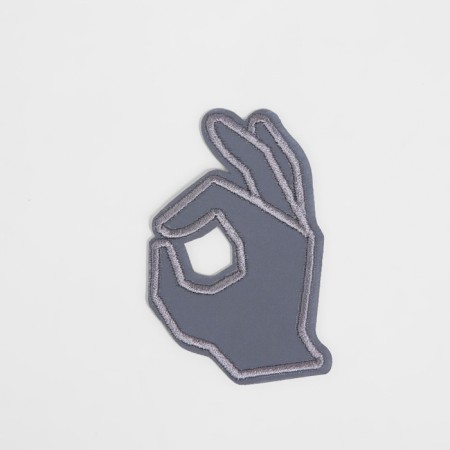 Reflective thermonacleka "Okay", 7 × 4.5 cm, color gray color-1