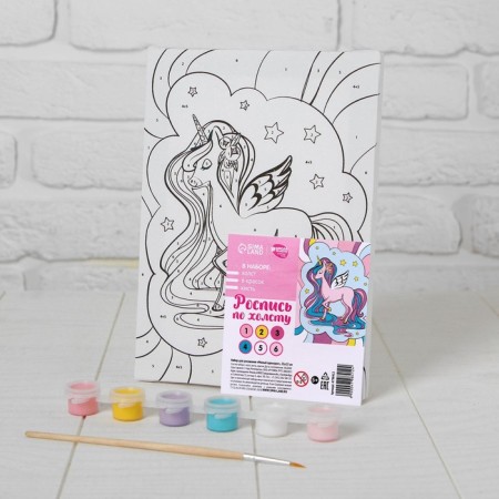 Picture on numbers for children "Cute Unicorn", 21 x 15 cm-3