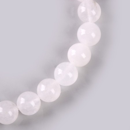 Beads made of natural stone "White quartz" set 36 pcs., Size 1 pc. - 10 mm-3