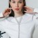 Set 2 objects: earrings, necklace "ice" path with a ladder, white color in silver, 39 cm