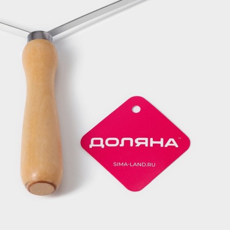 Brush scraper for removing wool and rods from carpets and furniture of the share, lacquered handle, 25 × 23 cm-2