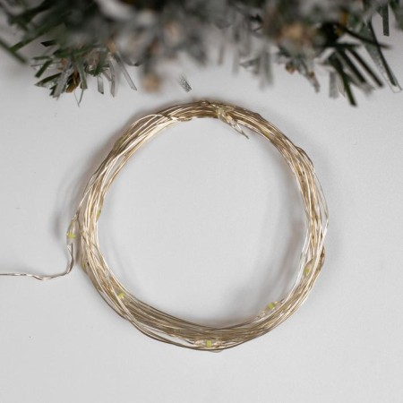 Garland "thread" 2 m dew, IP20, silver thread, 20 LED, white glow, USB-1