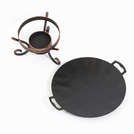 Set: Silk Road stand + Saj "Crunted New" 40 cm-2
