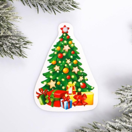 Schildik for a gift New Year "Christmas tree", 6 x 8 cm, new year-1