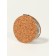Folding mirror, d = 7.2 cm, with an increase, brown/orange color