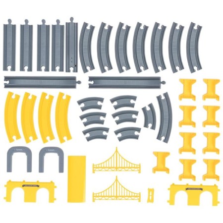 Railway for children "Construction venue", 92 items, on batteries with sound-4