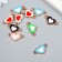 Connector for creativity plastic for metal "Double Heart" mix set 10 pcs 1.4x2.4 cm