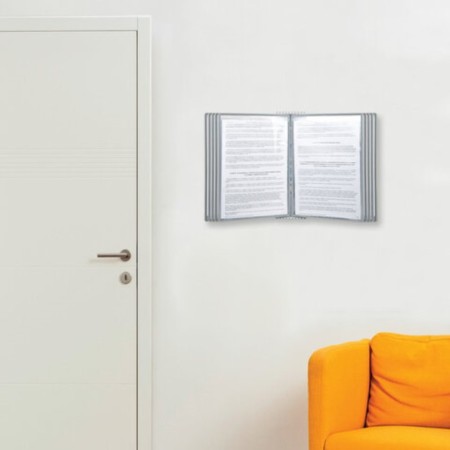 Wall demosystem on 10 A4 Staff panels, gray-4
