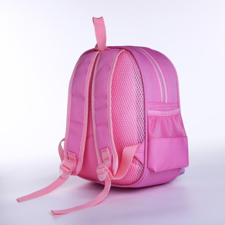 Baby backpack on lightning, 3 outer pockets, pink color-2