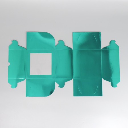 Capcake box, confectionery packaging with a window, 4 cells "Blue", 16 x 16 x 10 cm-5