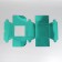 Capcake box, confectionery packaging with a window, 4 cells "Blue", 16 x 16 x 10 cm