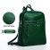 Women's backpack made of artificial leather with lightning, 3 pockets, green color