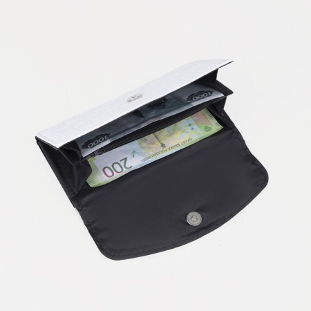 Women's wallet on magnet, white color-5