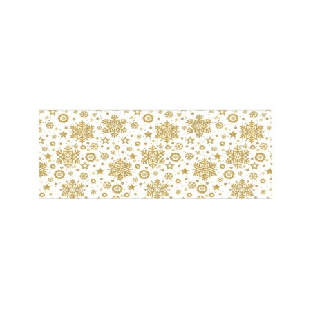 Basket for storage of things "Golden Snowflakes", size 35x35 cm-1