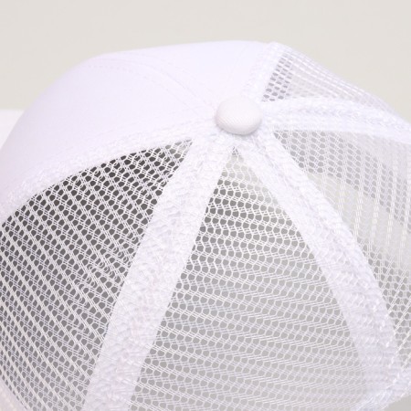 Baby cap for a girl with a grid, white color, pr 54-5