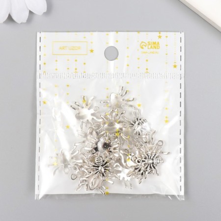 Decor for creativity Metal "Spider" silver 1.9x1.5 cm-3