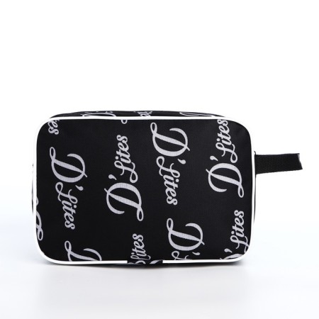 Cosmetic bag with lightning, black color-1