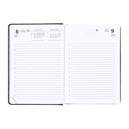 Dated diary 2025, Devente. Flag, B5 168 sheets, Devente. Wild, a solid cover to leatzers with foam rubber, perforation, liesse, block 70 g/m2, brown-11