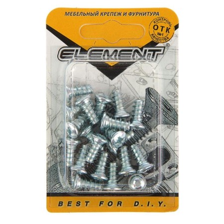 Euro -Shurup Element, 6.3x13 mm, galvanized, with a semicircular head, on a blist 20 pcs.-1
