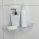 Shelf in the bathroom corner on suction cups Bath Collection, 24 × 19 × 3 cm, color mix