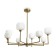Freya FR5373CL-08BS Tender, 610x330x680 mm ceiling lamp, G9, 8x40W, brass color