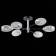 Ceiling EVOLUCE lamp. Sle155512-06. Gloa. 6x40 watts, E14, 68x68x22 cm, black color, chrome