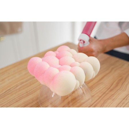 Form for mousse desserts and baking konfinetta "air bubbles", silicone, 20 × 5.5 cm, white color-9