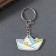 Acryl keychain bilateral "paper boat" shine 3.4x2.9x0.2 cm