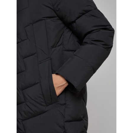 Coat insulated winter female, size 50, black color-10