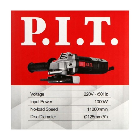 Corner grinder P.I.T. PWS125-C5, 1000 W, 125x22.2 mm, 11000 rpm-8