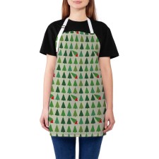 Apron of a kitchen with a photo print “Stole a Christmas tree”, adjustable, size OS