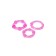 Toyfa rings set, PVC, pink color