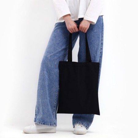 A chopper bag without a zipper, without lining, black color-4