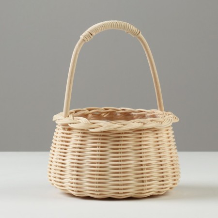 Wicker basket, 15.5 x 8/19.5 cm, rattan