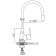 Accoona A4890F-5 kitchen mixer, single-leaf, flexible spout, black/chromium