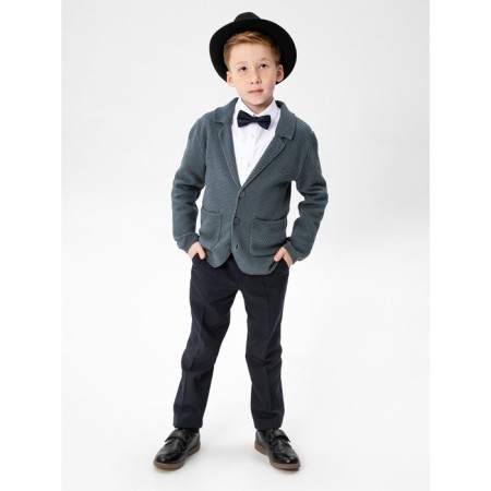 Jacket for a boy, Pure Love, School, knitted, height 152-158 cm, color gray color-4