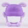 Silicone teether for teeth "Bunny", purple color