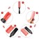 Massage comb, 4.5 × 19 cm, black/pink color