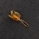 Talisman keychain "Bulavka", brass, amber
