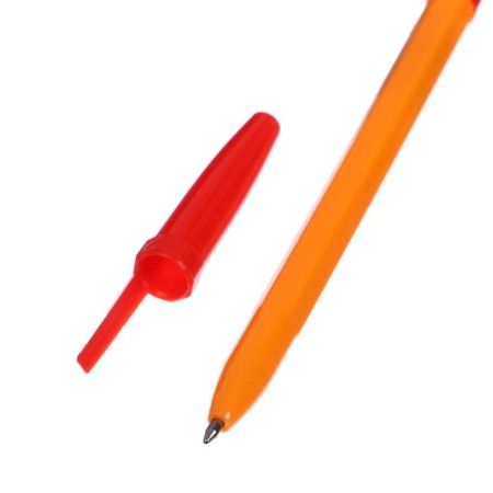 A set of ballpoint pens 3 colors, rod 0.7 mm, blue, red, black, orange body-4