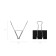 A set of paper clamps 32 mm, 12 pieces, in a cardboard box, black, Erich Krause